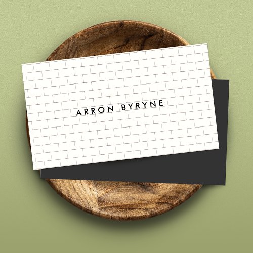 Cool Subway Tile Pattern White Business Card
