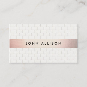 Cool Subway Tile Personal Chef and Catering 2 Business Card
