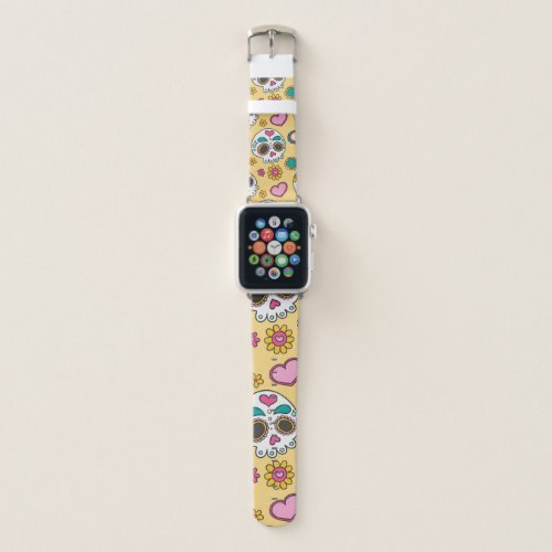 Cool sugar skull day of the dead apple watch band