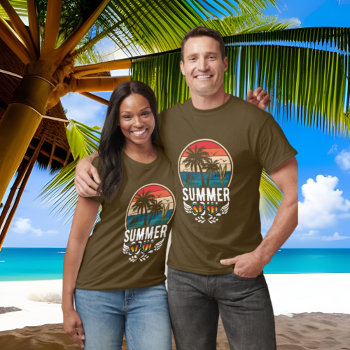 Cool Summer Beach Lovers Unisex T-shirt by DoodlesGifts at Zazzle