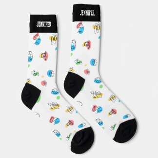 Cool Summer Beach Pattern Personalized Socks