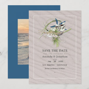 Cool Summer Beach Wedding Photo Save The Date