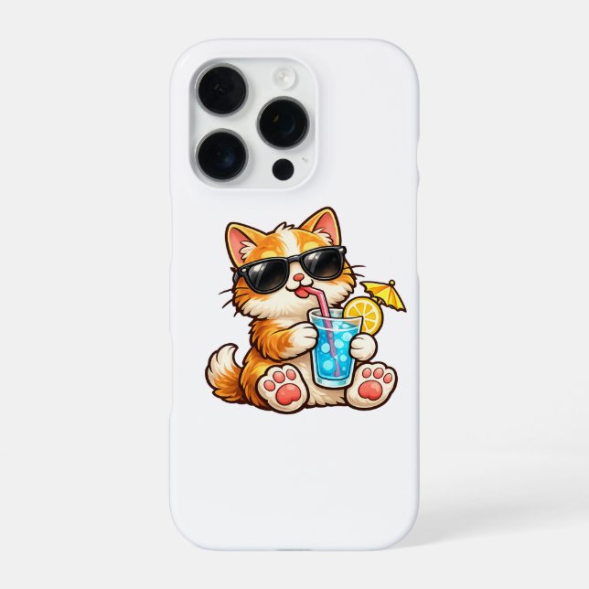 Cool Summer Cat Iphone Case (Back)