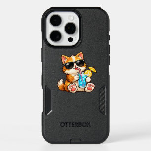 Cool Summer Cat iPhone 16 Pro Max Case