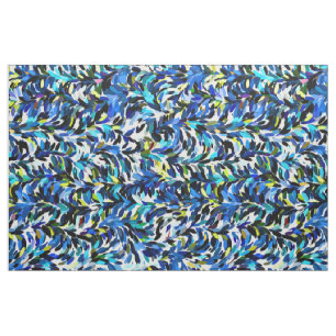 Cool Summer Colors Paint Splatter Pattern Fabric