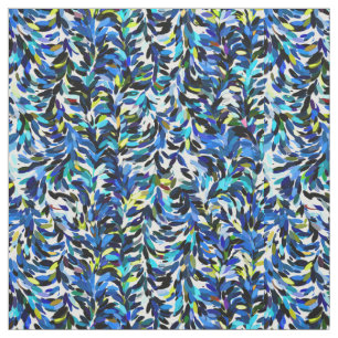 Cool Summer Colors Paint Splatter Pattern Fabric