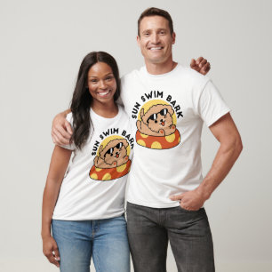 Cool Summer Dog Floating – Cute Puppy Pool Party T-Shirt