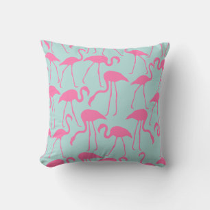 Cool Summer Flamingo Pattern Throw Pillow