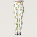 Cool Summer Gold Foil Pineapple Pattern Leggings<br><div class="desc">Fun Gold Foil Pineapple Pattern for a Hawaiian Tropical Birthday Party Gift at the Beach or in Aloha Hawaii.</div>