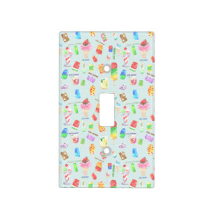 cool summer- ice cream, popice, and cold drink light switch cover