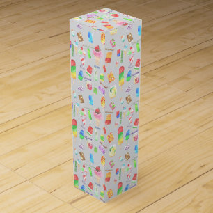 cool summer- ice cream, popice, and cold drink wine box