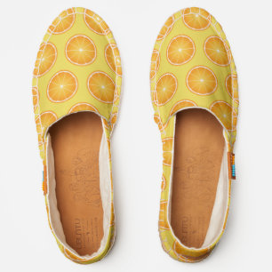 Cool Summer Juicy Orange Yellow slices pattern Espadrilles