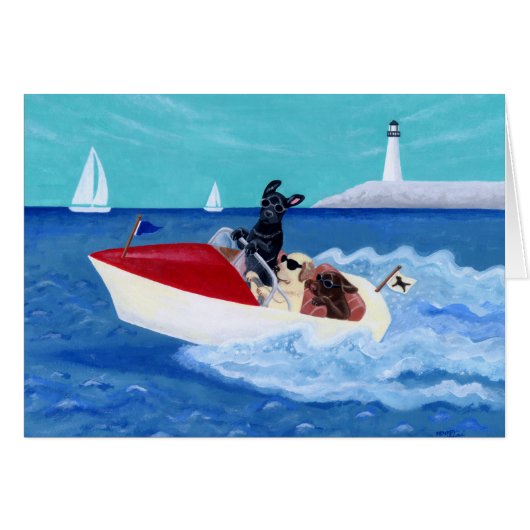 Cool Summer Labradors Painting Cards (Front Horizontal)