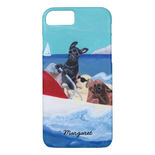 Cool Summer Labradors Painting iPhone 87 Case