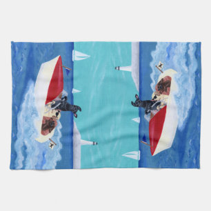 Cool Summer Labradors Painting Towel