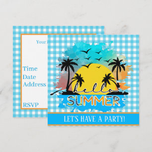 cool summer lovers party invitation