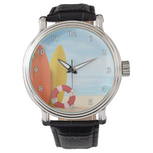 Cool Summer on the Beach with Surf Boards Watch