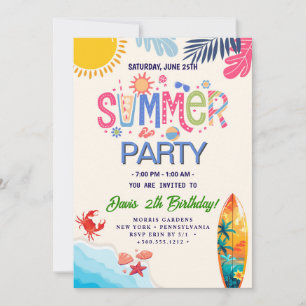 COOL Summer Party Invitation