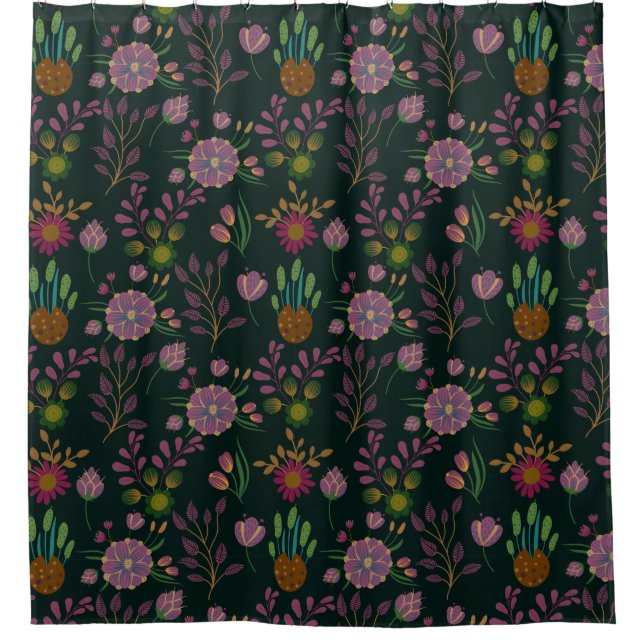 Cool Summer Pattern Shower Curtain (Front)