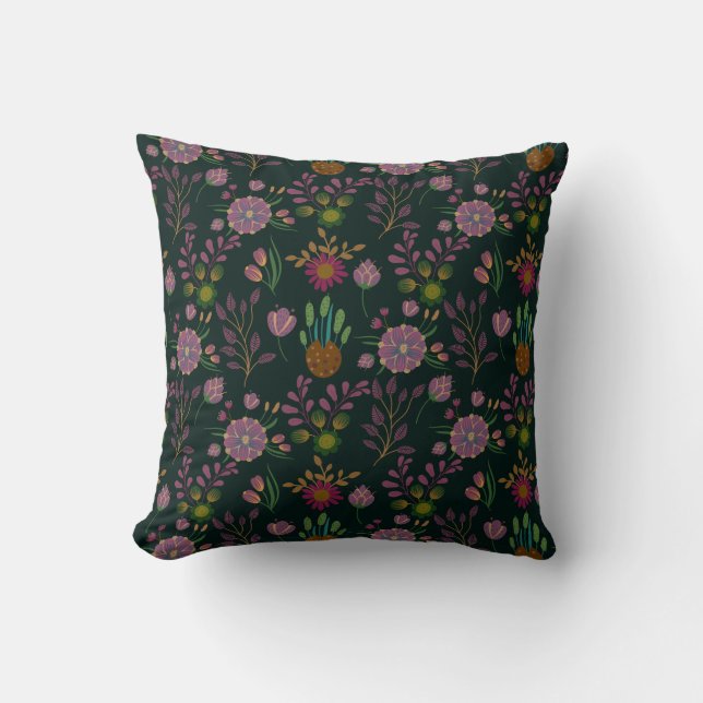 Cool Summer Pattern Throw Pillow (Front)