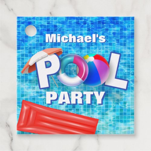 Cool Summer Pool Party Swimming Water Fun Favor Tags