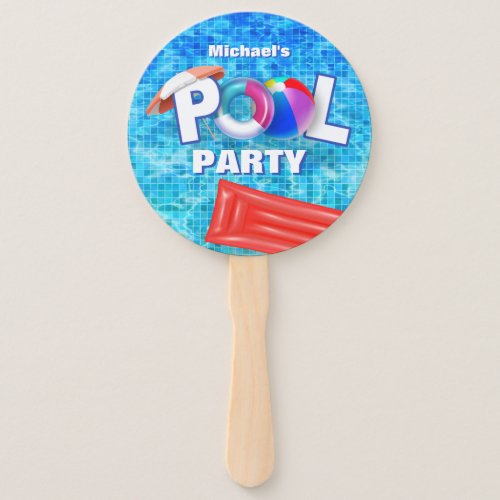 Cool Summer Pool Party Swimming Water Fun Hand Fan