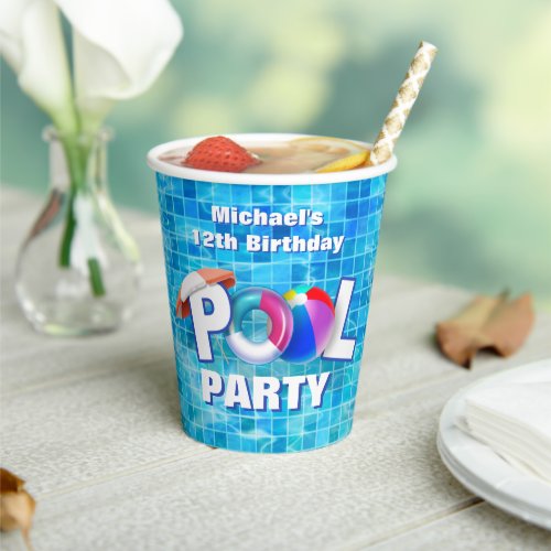 Cool Summer Pool Party Swimming Water Fun Paper Cups