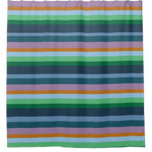 Cool Summer Stripes Shower Curtain