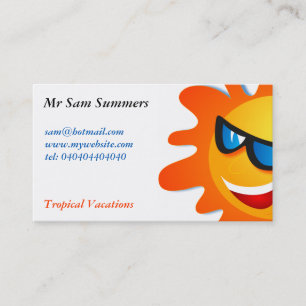 Cool Summer Sun Business Card