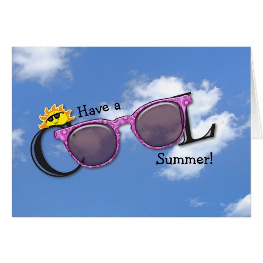 cool summer sunglasses cards (Front Horizontal)
