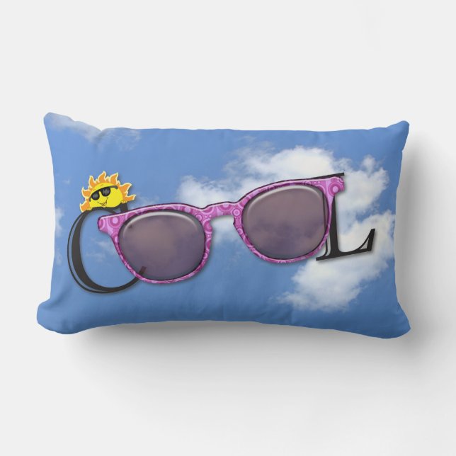 cool summer sunglasses lumbar pillow (Front)