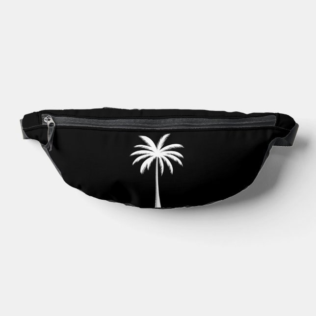 Cool Summer Vacation Sunset Beach Palm Tree Fanny Pack (Lay Down)