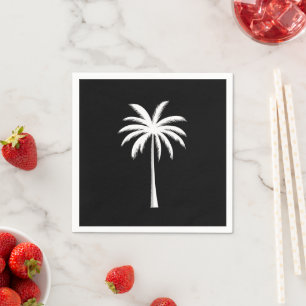 Cool Summer Vacation Sunset Beach Palm Tree Napkins