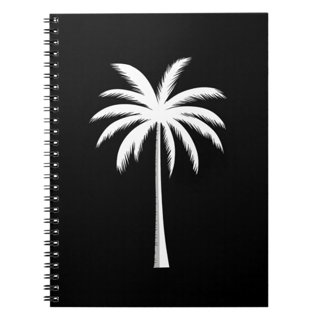 Cool Summer Vacation Sunset Beach Palm Tree Notebook (Front)