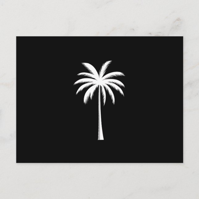Cool Summer Vacation Sunset Beach Palm Tree Postcard (Front)