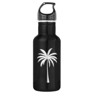 Cool Summer Vacation Sunset Beach Palm Tree Stainless Steel Water Bottle