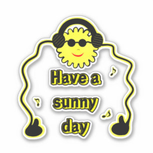 Cool sun sticker