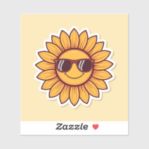 Cool Sunflower with Sunglasses Sticker