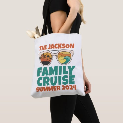 Cool Sunglass Family Cruise Vacation Holiday Trip Tote Bag