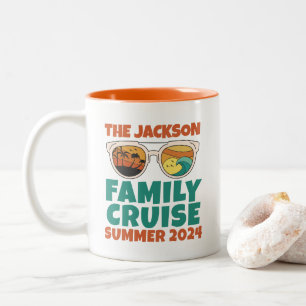 Cool Sunglass Family Cruise Vacation Holiday Trip Two-Tone Coffee Mug