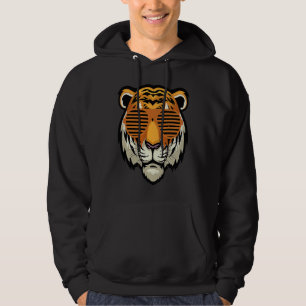 Cool Sunglasses Bengal Tiger Black and Orange Hoodie