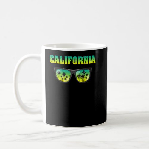 Cool Sunglasses Californian Summer Palm Trees Cali Coffee Mug