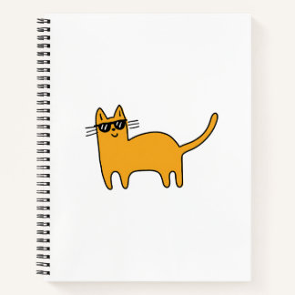 Cool Sunglasses Cat Notebook