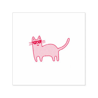 Cool Sunglasses Cat Self-inking Stamp