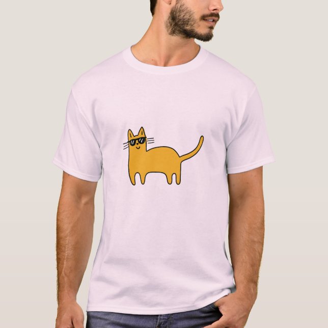 Cool Sunglasses Cat T-Shirt (Front)