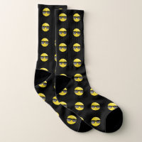 Cool Sunglasses Emoji Black Socks