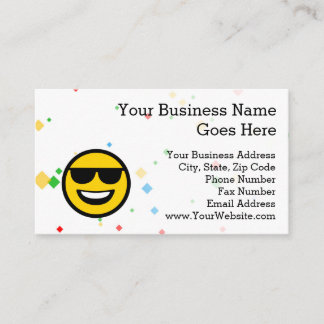 Cool Sunglasses Emoji Business Card