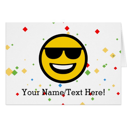 Cool Sunglasses Emoji Cards (Front Horizontal)