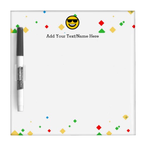 Cool Sunglasses Emoji Dry_Erase Board