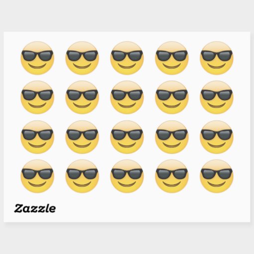 Cool Sunglasses Emoji Dude Stickers Zazzle
